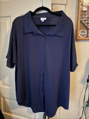 LuLaRoe solid blue Charlie 2X